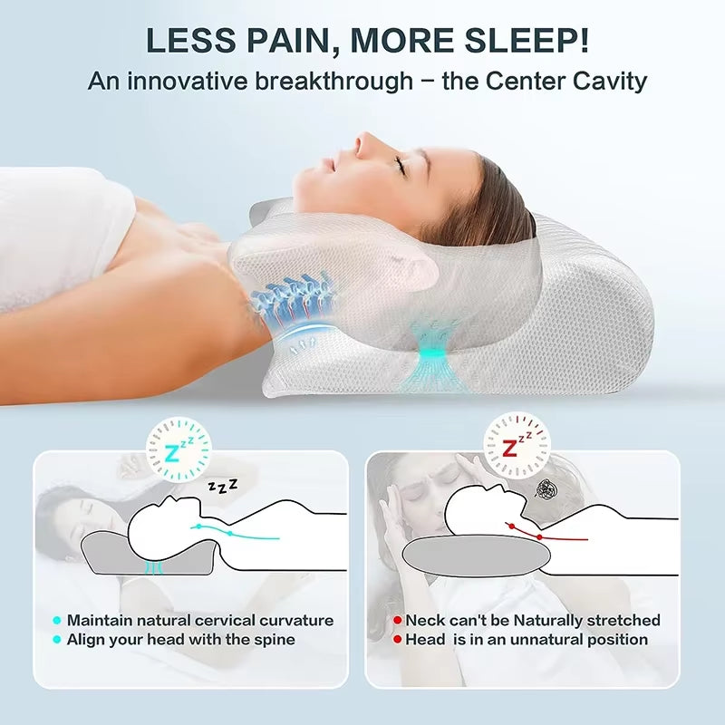Ergonomic Memory Foam Cervical Pillow for Enhanced Sleep Quality