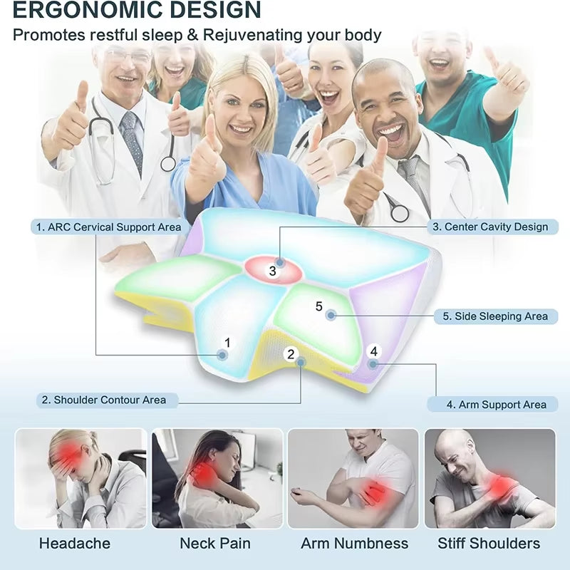 Ergonomic Memory Foam Cervical Pillow for Enhanced Sleep Quality