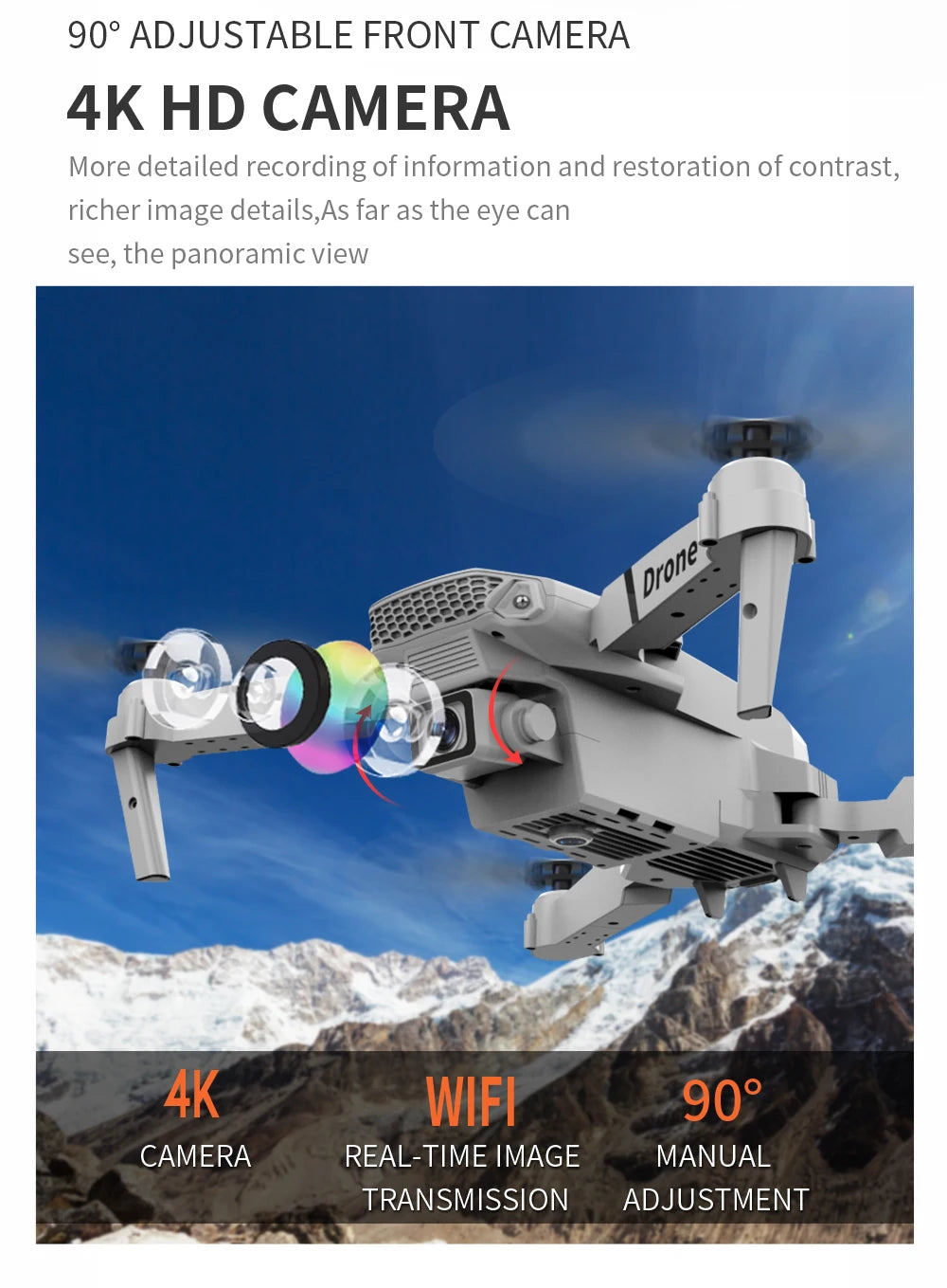 Professional 4K UHD RC Drone with Advanced Features and Long Range Control