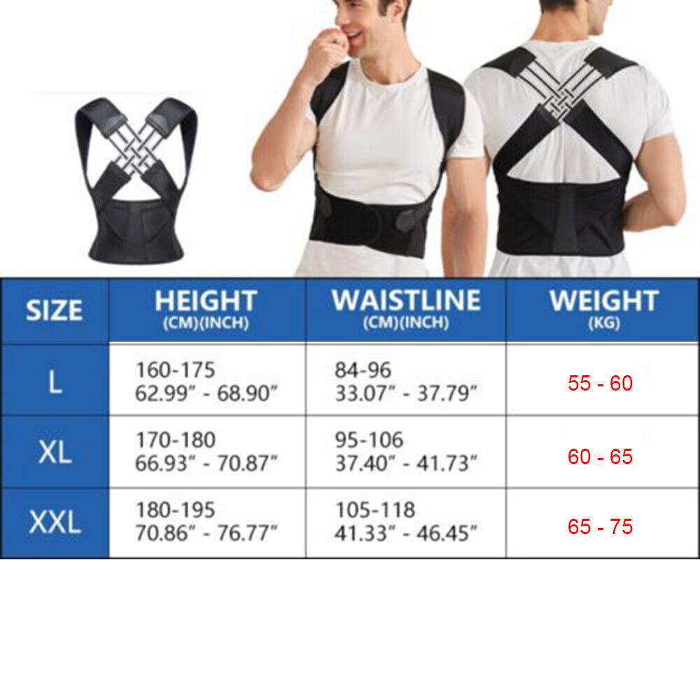 Premium Adjustable Back Posture Correction Belt for Enhanced Comfort and Support