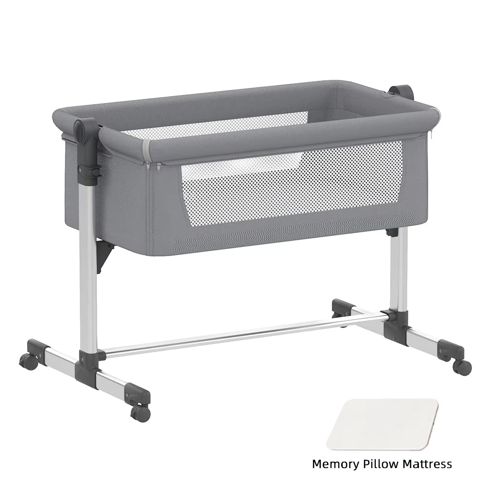 Versatile Bedside Baby Cot with Rocking Feature for Comfortable and Cozy Sleep