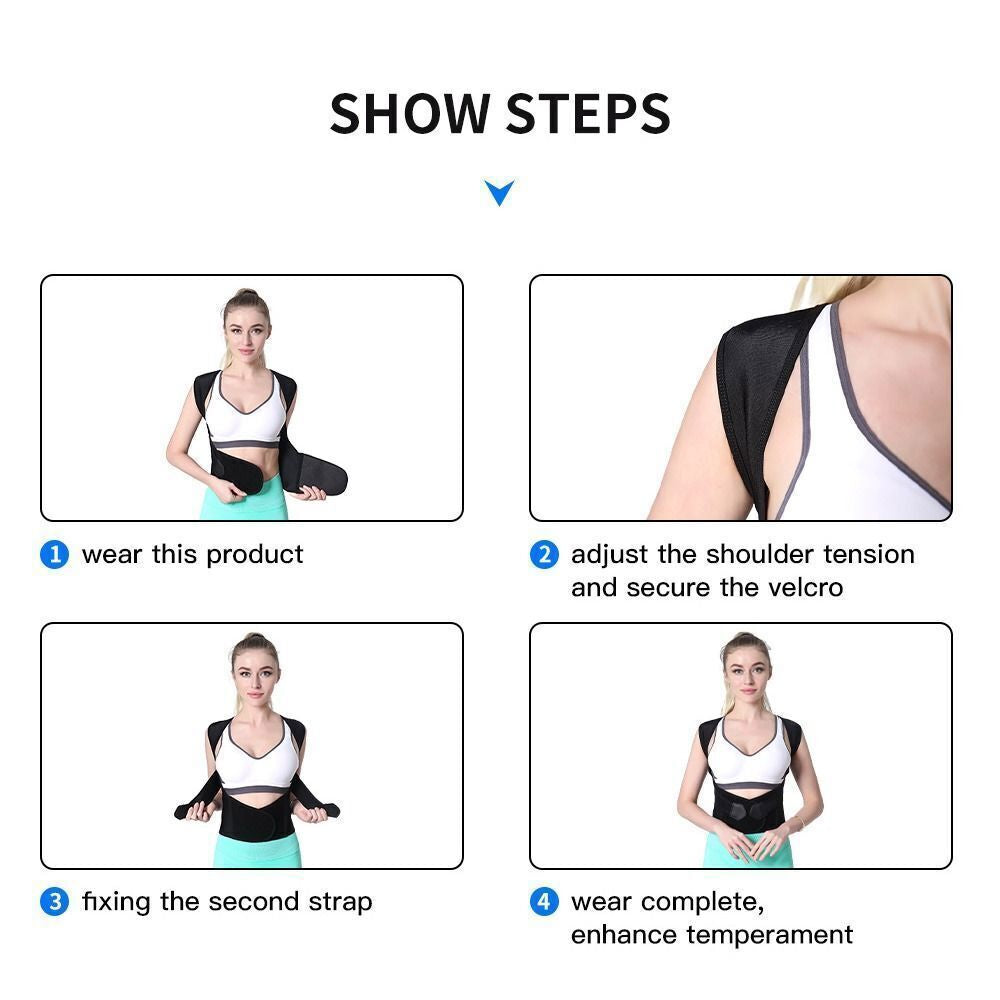 Premium Adjustable Back Posture Correction Belt for Enhanced Comfort and Support