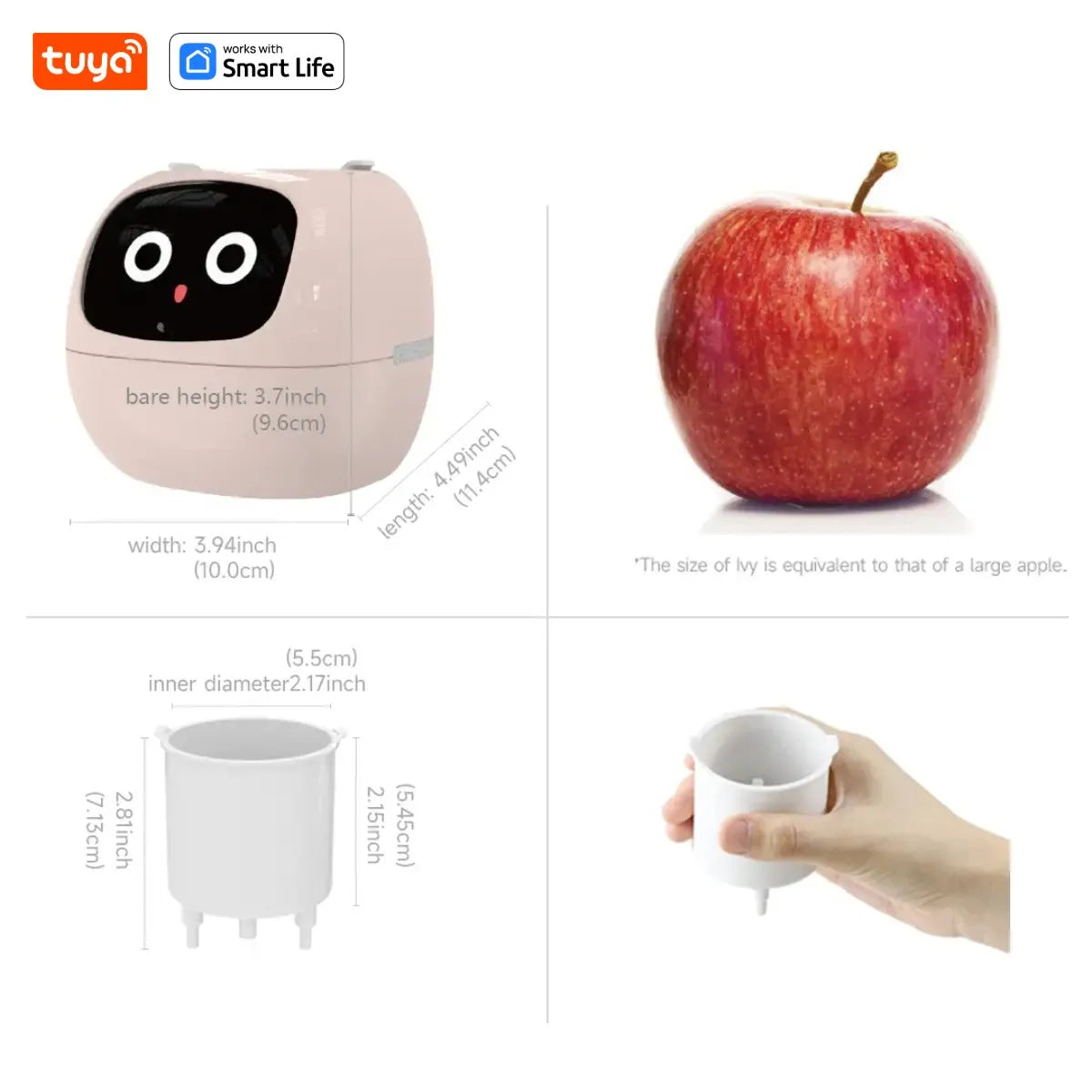 Transform Your Plant Care with the Tuya Ivy Smart Planter: 49+ Expressions, 7 Smart Sensors, and AI Technology for Effortless Gardening Fun