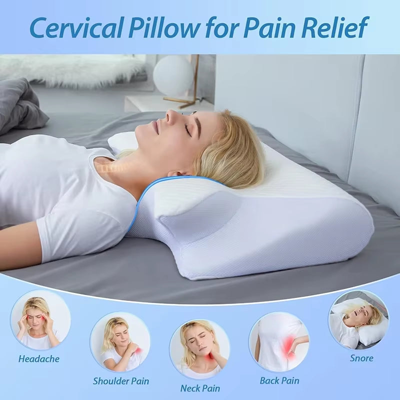 Ergonomic Memory Foam Cervical Pillow for Enhanced Sleep Quality