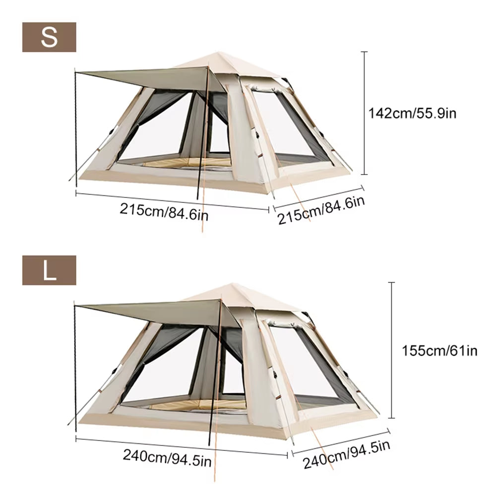Instant Pop-Up Trekking Tent for Family Adventures - Easy Setup, Spacious & Durable