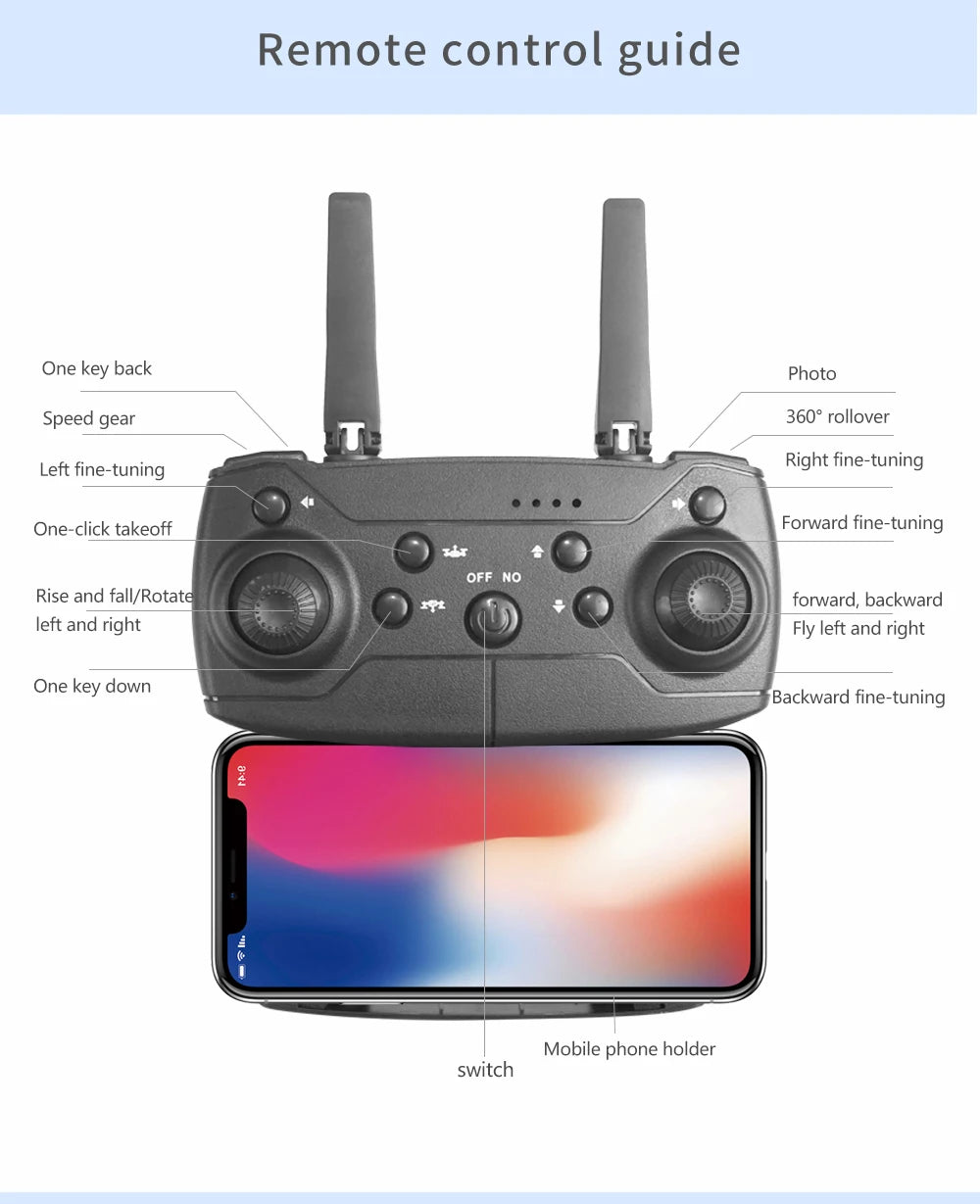Professional 4K UHD RC Drone with Advanced Features and Long Range Control