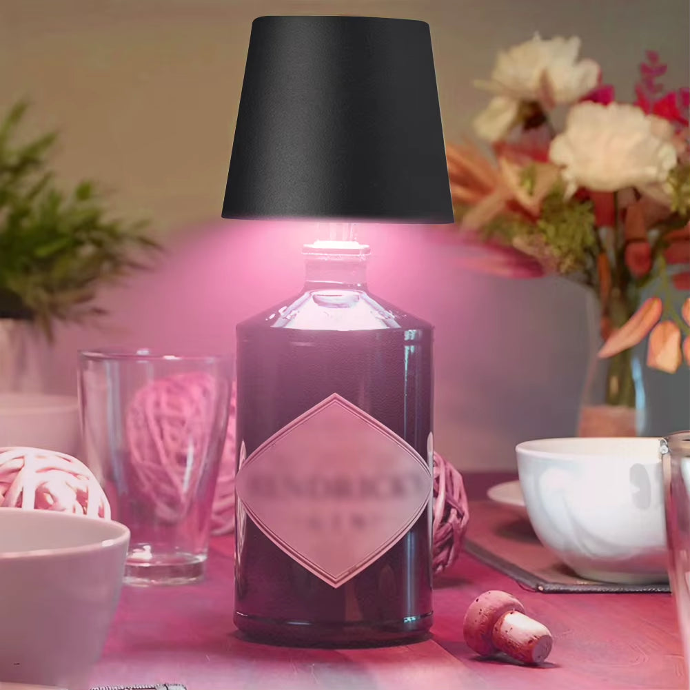 Elegant Wireless Bottle Table Lamp with Touch Dimming