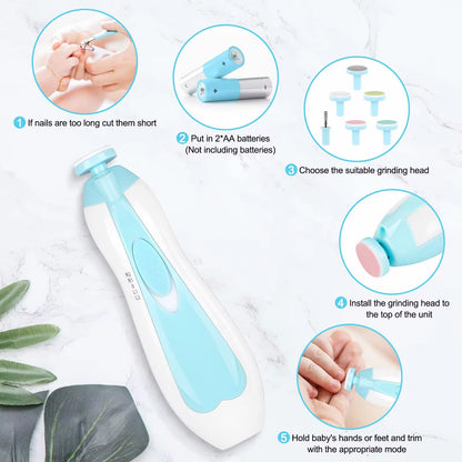 Gentle Baby Electric Nail Trimmer - Safe & Multifunctional Infant Manicure Set for Perfectly Polished Nails