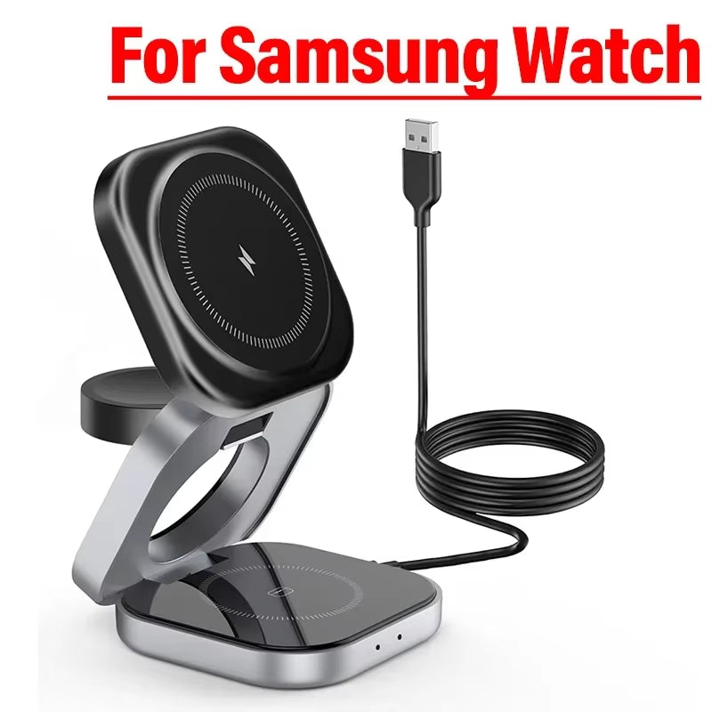 3-in-1 Magnetic Wireless Charging Station for Phone, Watch, and Earphones - Fast and Convenient Power Solution