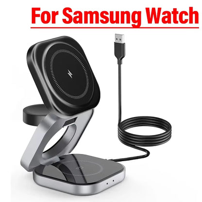 3-in-1 Magnetic Wireless Charging Station for Phone, Watch, and Earphones - Fast and Convenient Power Solution