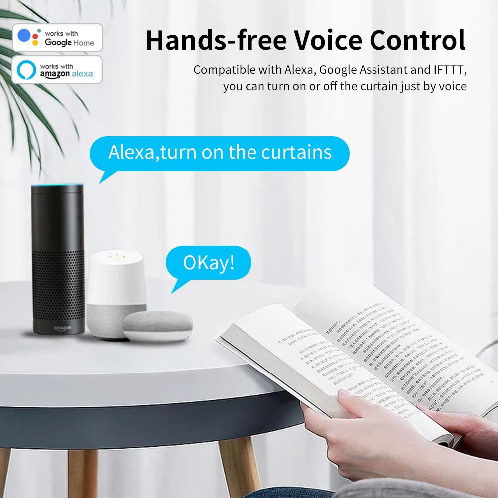 SmartHome Automated Curtain Opener – Voice & App Controlled