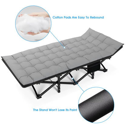 Ultimate Portable Folding Camping Cot - Heavy Duty Outdoor Bed for Adults - Perfect for Camping, Beach, and RV Adventures - Supports Up to 200KG