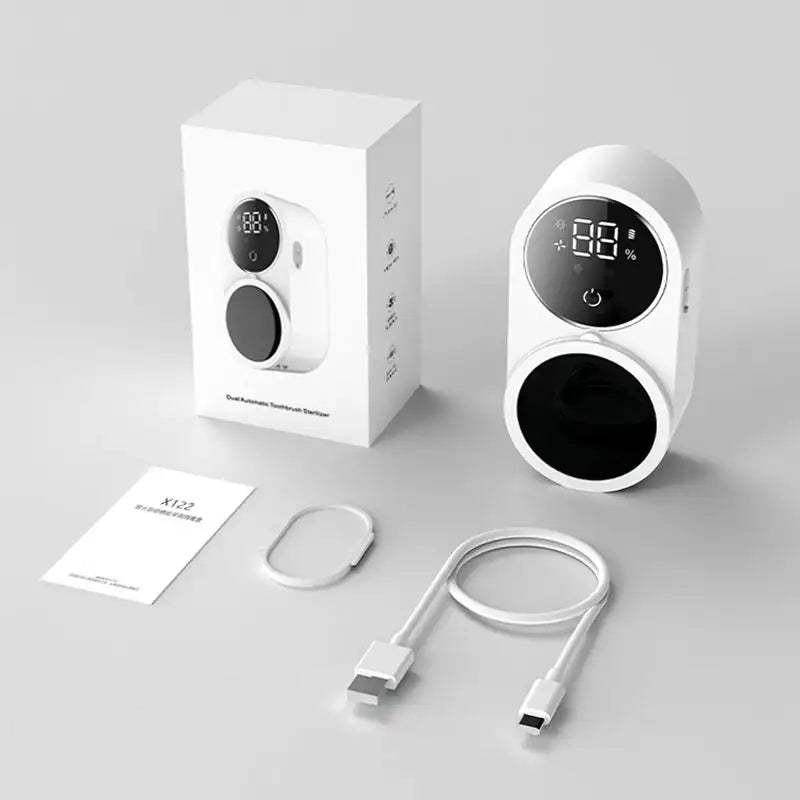 UV Toothbrush Sanitizer with Intelligent Sensing and Dual Compartments for Ultimate Hygiene