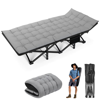 Ultimate Portable Folding Camping Cot - Heavy Duty Outdoor Bed for Adults - Perfect for Camping, Beach, and RV Adventures - Supports Up to 200KG
