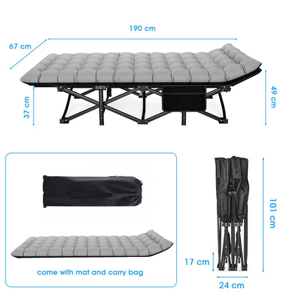 Ultimate Portable Folding Camping Cot - Heavy Duty Outdoor Bed for Adults - Perfect for Camping, Beach, and RV Adventures - Supports Up to 200KG