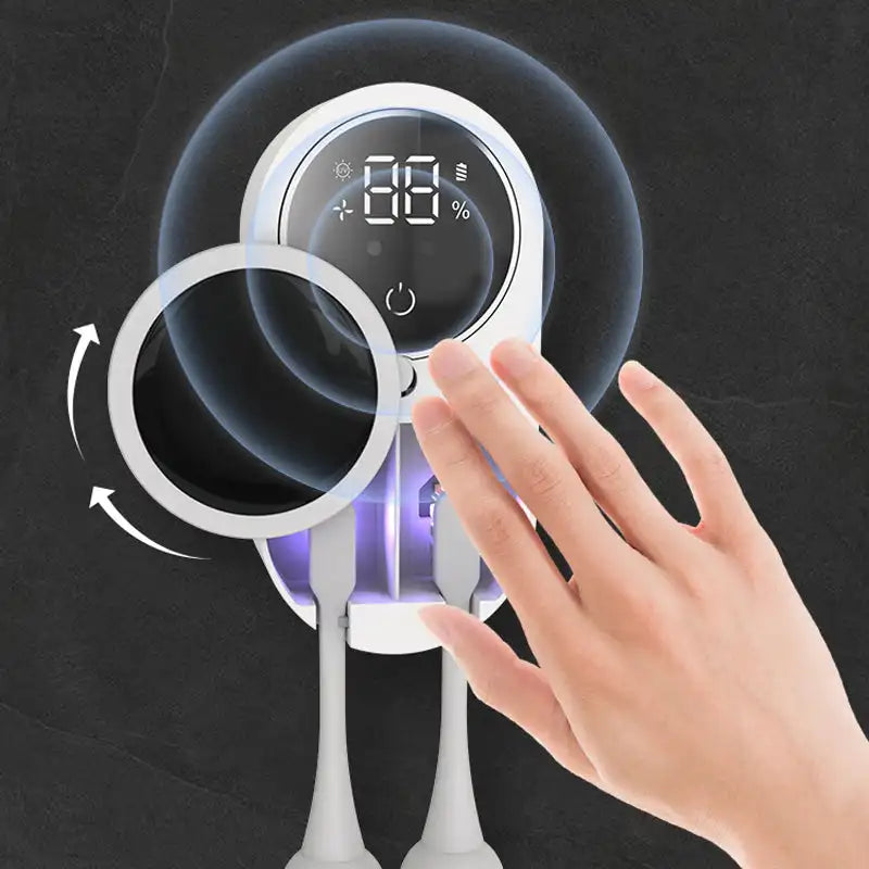 UV Toothbrush Sanitizer with Intelligent Sensing and Dual Compartments for Ultimate Hygiene